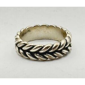 James Avery Sterling Silver Braided Band Ring Size 11.75